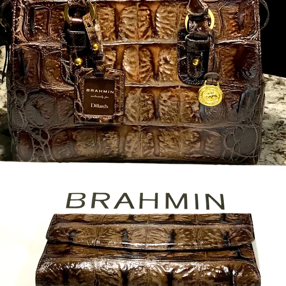 Brahmin Addie Orinoco bag matching Checkbook walle